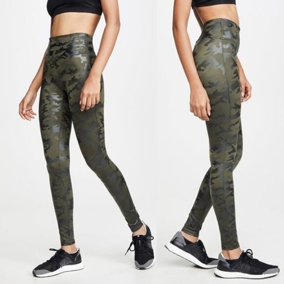 SPANX Faux Leather Camo Leggings in Matte Green Camo - Picture 12 of 12
